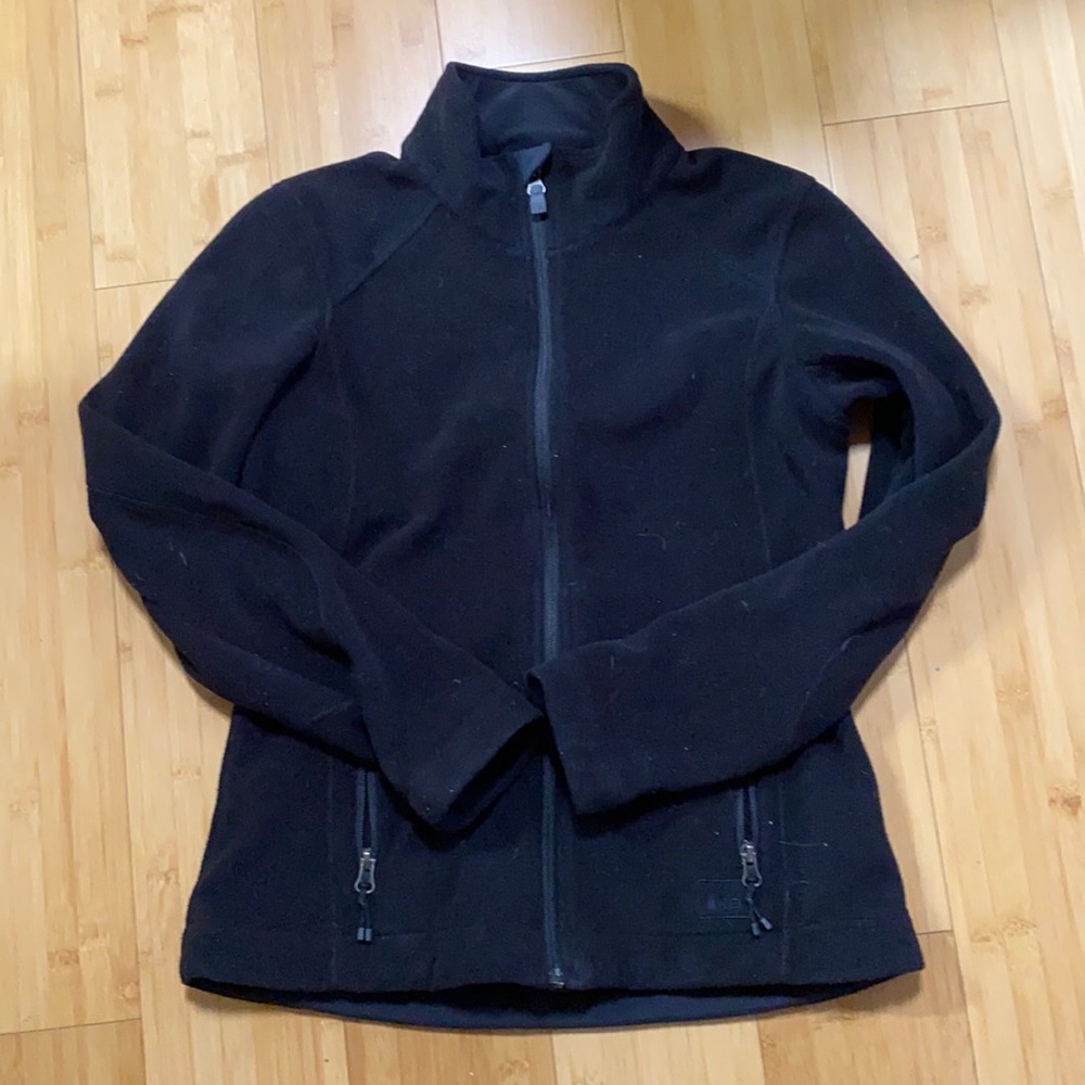 REI black fleece jacket